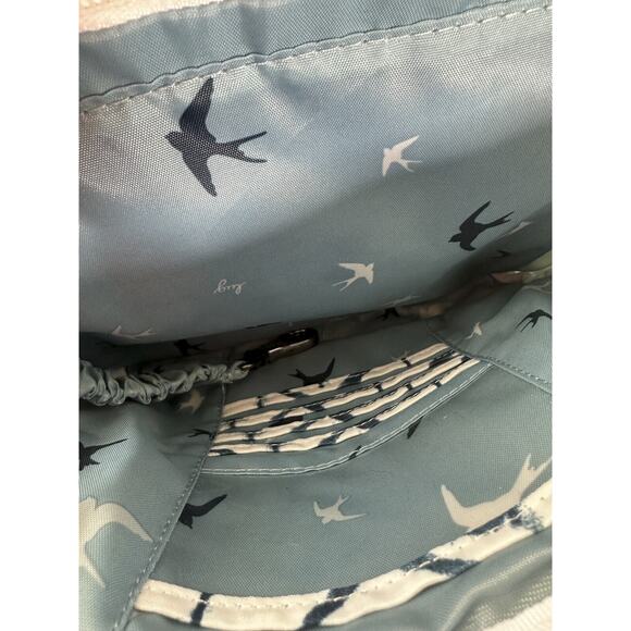 Lug Ranger Crossbody Bag Watercolor Diamond Print White & Blue Quilted Pockets - Picture 8 of 12